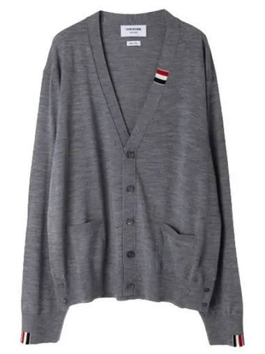 RWB Trim Jersey Stitch Merino Wool Cardigan - THOM BROWNE - BALAAN 1