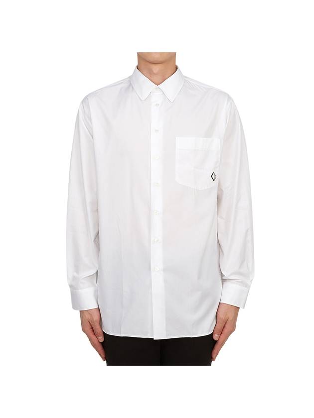 CD Diamond Over Long Sleeve Shirt White - DIOR - BALAAN 1