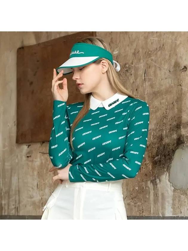 Golf Tennis Women s Diagonal Logo Collar T shirt Green - AVAVE - BALAAN 1