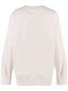 Women's Zipper Pocket Signature Logo Sweatshirt Cream - FENDI - BALAAN 4