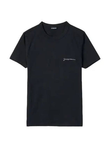 Jacquemus Classic Logo Short Sleeve T Shirt Black - JACQUEMUS - BALAAN 1