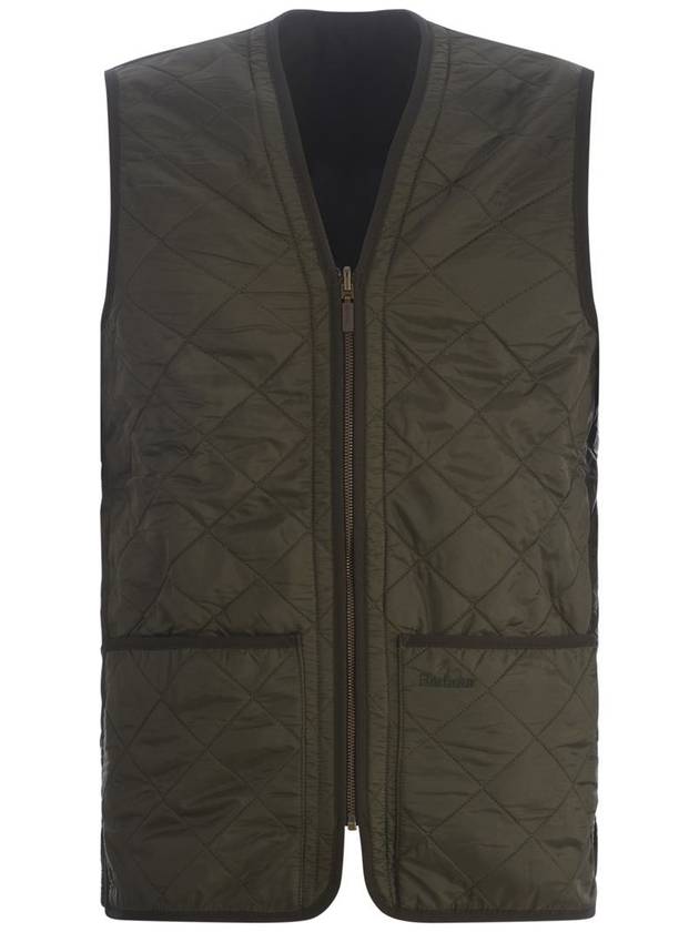 Men's Polar Quilt Zipper Liner Vest Olive - BARBOUR - BALAAN 2