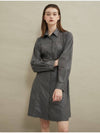 Gloss shirt dress Gray - MANAVIS7 - BALAAN 3