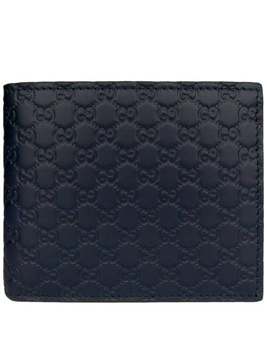 260987 Navy Micro Seahorse Leather Men’s Bicycle Wallet - GUCCI - BALAAN 1