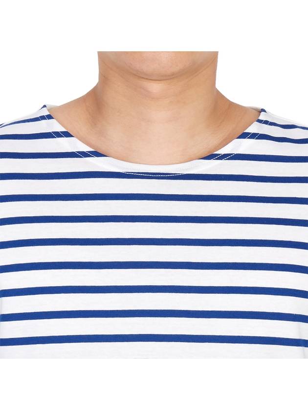 Levant Modern Striped Short Sleeve T-Shirt Blue - SAINT JAMES - BALAAN 9