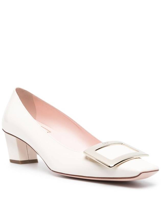 Women's Belle Vivier Metal Buckle Pumps Offwhite - ROGER VIVIER - BALAAN 5