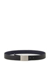 Oblique Buckle Reversible Leather Belt Black - DIOR - BALAAN 2