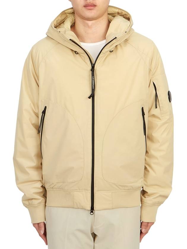 Pro-Tech Ribbed Hooded Jacket Beige - CP COMPANY - BALAAN 3