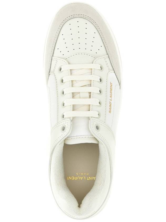 Logo Print Low Top Sneakers White - SAINT LAURENT - BALAAN 2