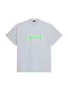 1 Men s Slime Logo Oversized Short Sleeve T Shirt Gray - BALENCIAGA - BALAAN 1