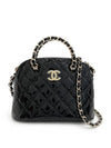 Chain Shoulder Mini Black Champagne Gold Patent 3ET2590 - CHANEL - BALAAN 1