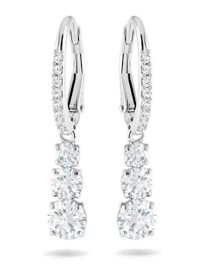 Stilla Attract Crystal Hoop Earrings Silver - SWAROVSKI - BALAAN 2