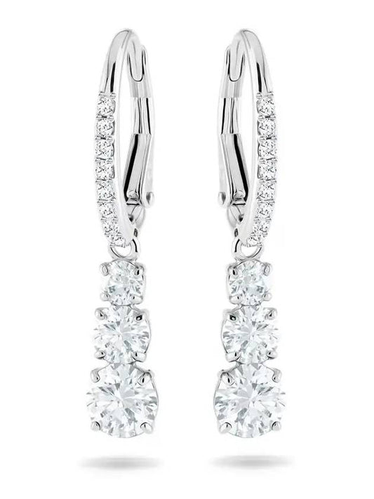 Stilla Attract Crystal Hoop Earrings Silver - SWAROVSKI - BALAAN 2