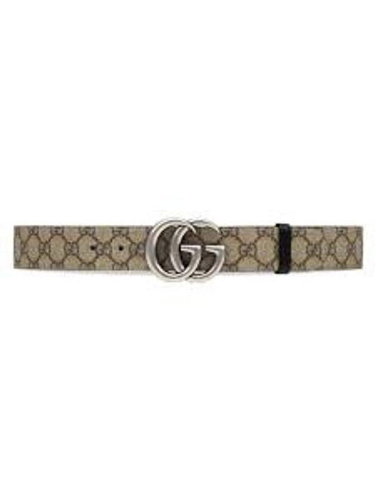 GG Marmont Reversible Leather Belt Beige - GUCCI - BALAAN 1