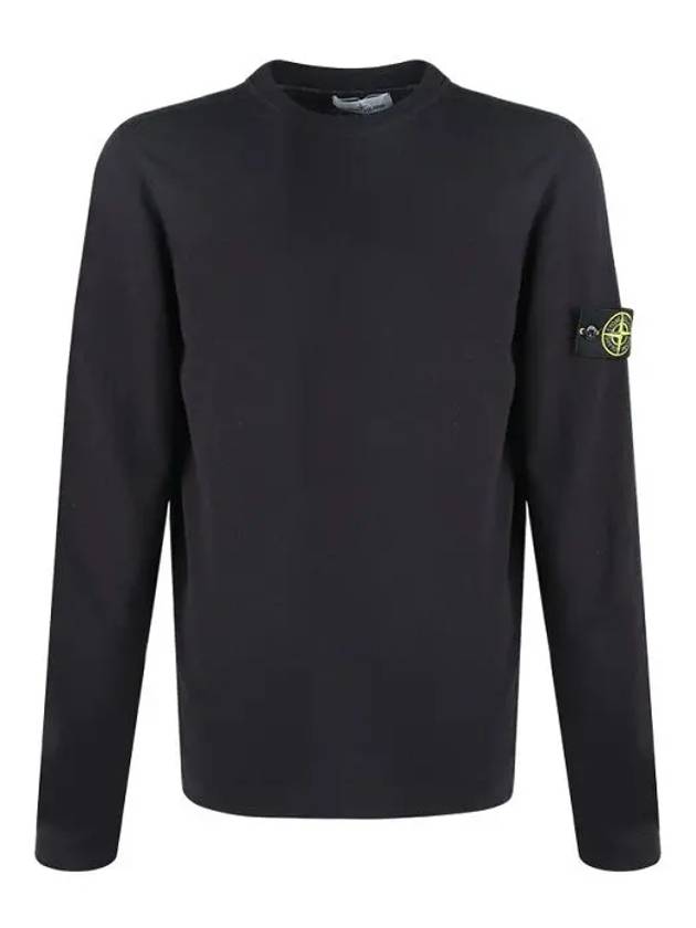 Wappen Patch Round Cotton Knit Top Navy - STONE ISLAND - BALAAN 3