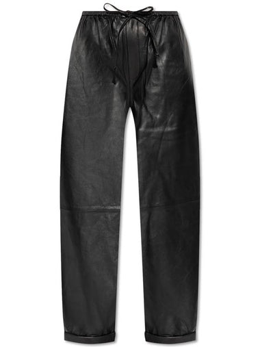 By Malene Birger Leather Trousers, Women's, Black - BY MALENE BIRGER - BALAAN 1