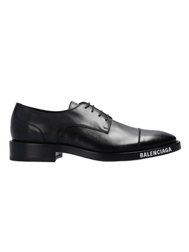 logo lettering sole lace-up derby black - BALENCIAGA - BALAAN.