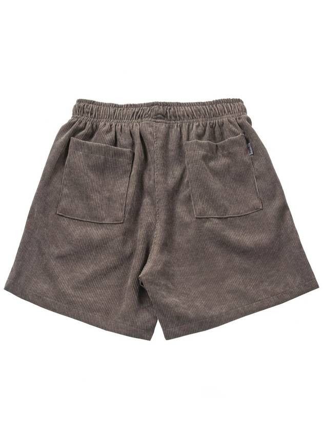 Corduroy Logo Shorts Charcoal - ARCANE FUNK - BALAAN 3