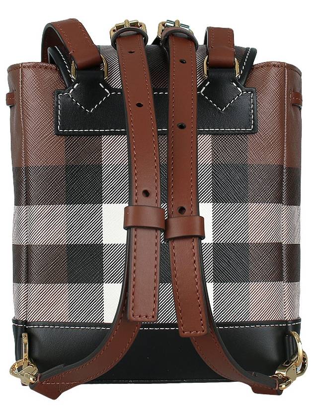 Check Mini Backpack Dark Brown - BURBERRY - BALAAN 5