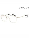 Eyewear Square Metal Glasses Silver - GUCCI - BALAAN.