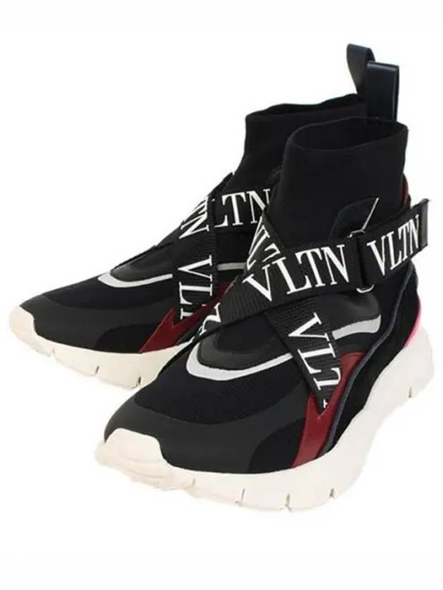 Heroes High Top Sneakers Black - VALENTINO - BALAAN 2