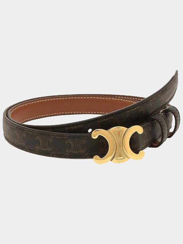 Triomphe Small Canvas Belt Brown - CELINE - BALAAN 2