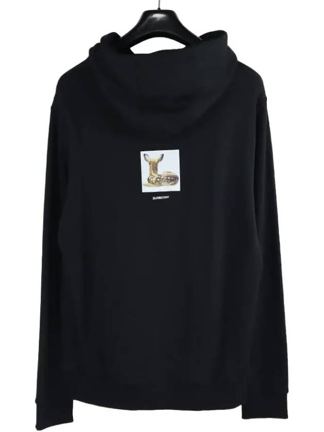 Deer Print Hoodie Black - BURBERRY - BALAAN 6