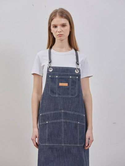 Denim Workwear Apron Indigo - RYUL+WAI: - BALAAN 2