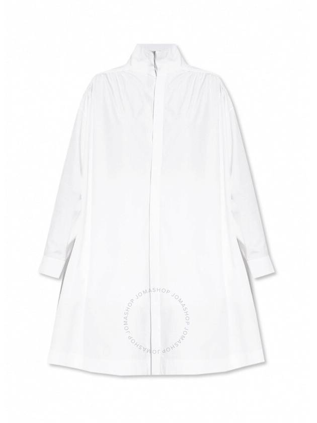 Alaia Ladies White Cotton Shirt With Slit, Brand Size 36 (US Size 4) - ALAIA - BALAAN 1