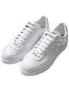 CC Logo Calfskin Low Top Sneakers White - CHANEL - BALAAN 3