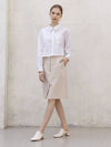 CLASSIC COTTON STRAIT SKIRT - DEFEMME - BALAAN 1