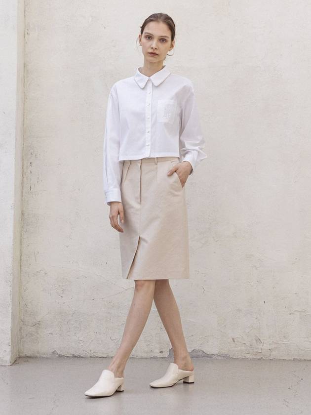 CLASSIC COTTON STRAIT SKIRT - DEFEMME - BALAAN 1