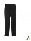 High-Waist Tapered Cigarette Fit Slacks Black - AMI - BALAAN 2