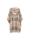 Check Cotton Cape Beige - BURBERRY - BALAAN 2