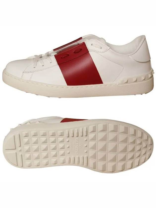 Hidden Color Combination Low-Top Sneakers White Red - VALENTINO - BALAAN 4