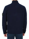 Wappen Patch Lambswool Half-Zip Knit Top Navy - STONE ISLAND - BALAAN 4