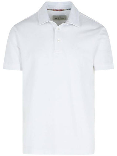 Etro 'Roma' White Cotton Polo Shirt - ETRO - BALAAN 1