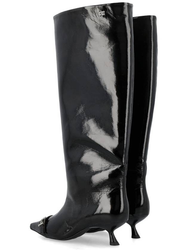 Eyelets slouchy high shaft boot - GANNI - BALAAN 4