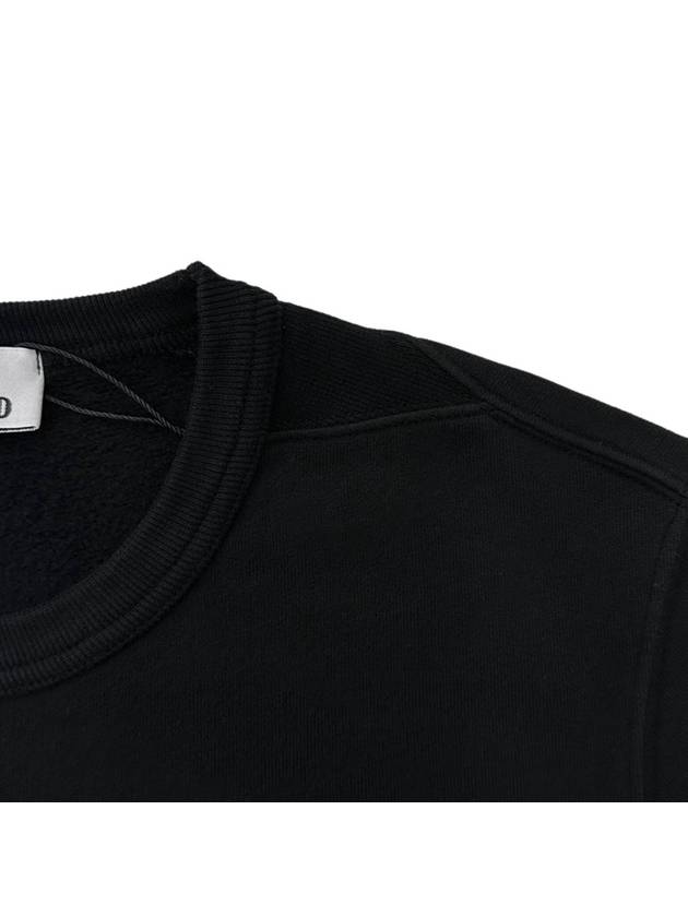 Wappen Patch Crew Neck Cotton Sweatshirt Black - STONE ISLAND - BALAAN 5