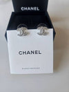 Women s Classic CC Logo Crystal Stud Earrings Silver - CHANEL - BALAAN 7