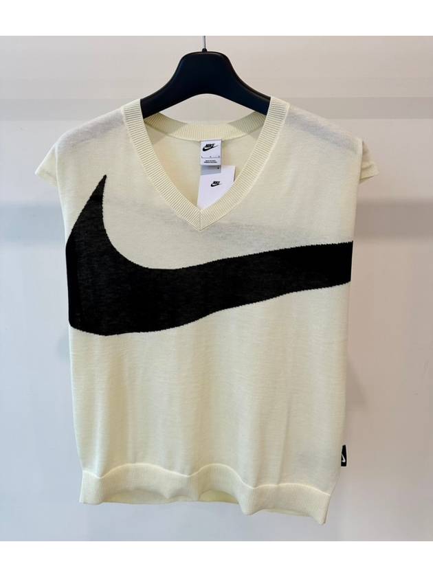 Swoosh Knit Vest Ivory - NIKE - BALAAN 6