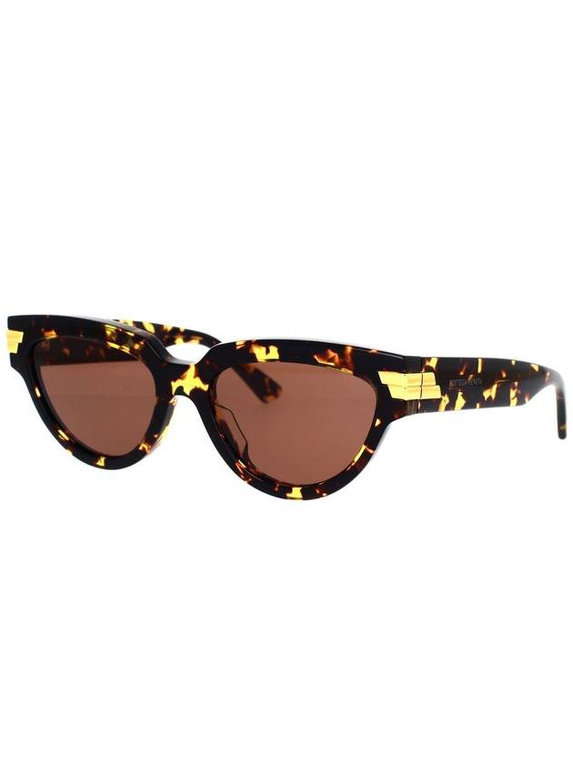 Eyewear Gold Logo Cat Eye Sunglasses Havana - BOTTEGA VENETA - BALAAN 3