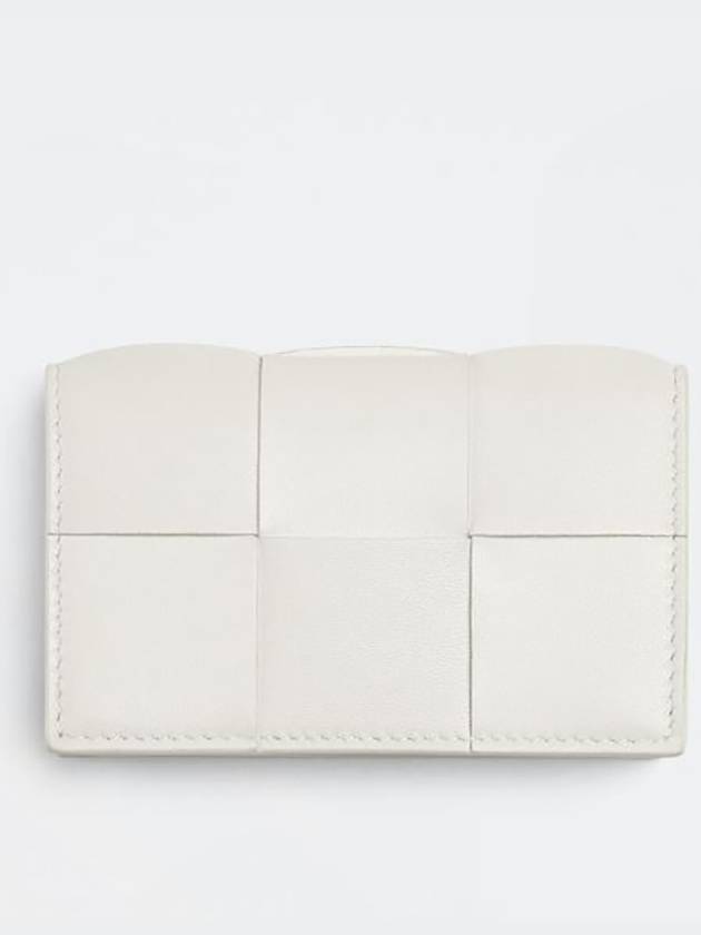 Maxi Intrecciato Business Card Wallet Chalk - BOTTEGA VENETA - BALAAN 3