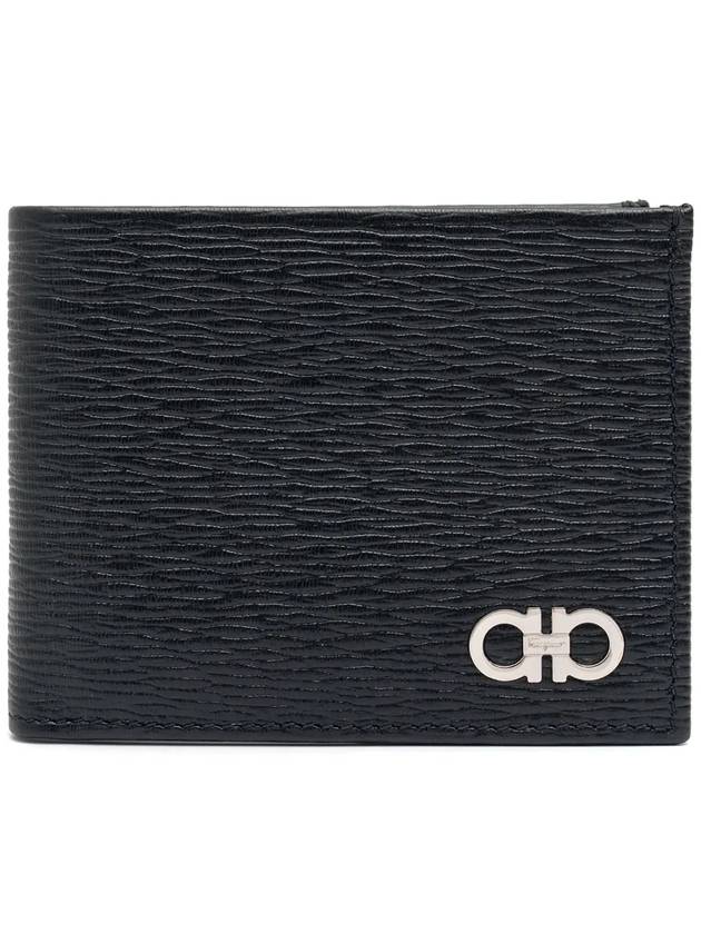 Gancini Half Wallet Black - SALVATORE FERRAGAMO - BALAAN 3