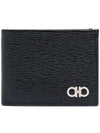 Gancini Half Wallet Black - SALVATORE FERRAGAMO - BALAAN 2