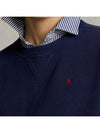 Embroidered Pony Logo Fleece Sweatshirt Navy - POLO RALPH LAUREN - BALAAN 4