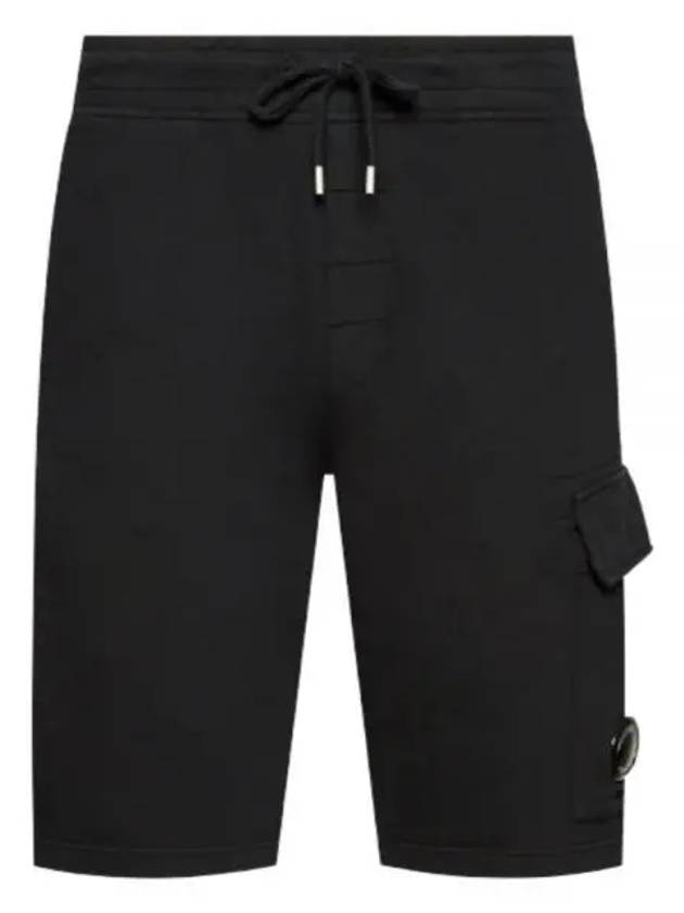 Men's Lens Patch Cargo Shorts Black - CP COMPANY - BALAAN 2