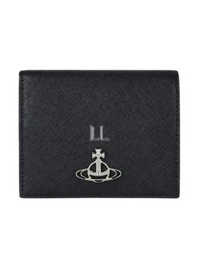 Logo Two-Fold Half Wallet Black - VIVIENNE WESTWOOD - BALAAN 2