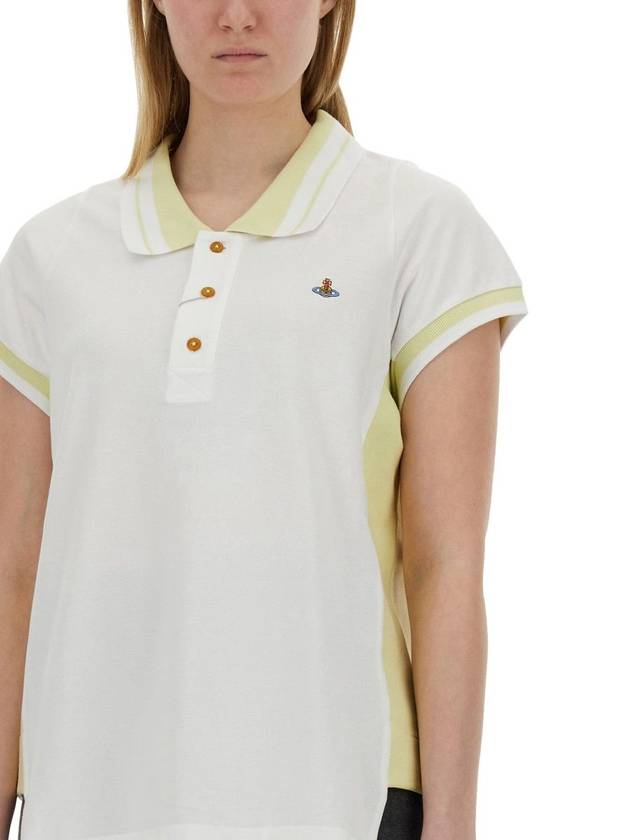 Embroidered ORB Polo Shirt White - VIVIENNE WESTWOOD - BALAAN 7