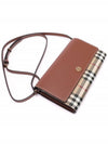 Vintage Check Leather Long Wallet Brown - BURBERRY - BALAAN 6